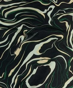 AX Paris Black And Green 2 In 1 Marble Print Wrap Dress