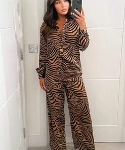 AX Paris Dresses Camel Animal Print Co-ord