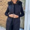 AX Paris Black Faux Fur Hooded Gilet