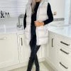 AX Paris Coats & Jackets Silver Drawstring Hooded Gilet
