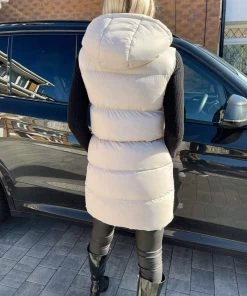 AX Paris Coats & Jackets Silver Drawstring Hooded Gilet