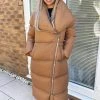 AX Paris Camel Wrap Puffer Coat Coats & Jackets