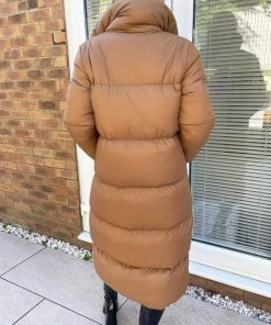 AX Paris Camel Wrap Puffer Coat Coats & Jackets