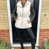 AX Paris Beige Drawstring Waist Hooded Gilet