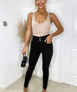 AX Paris Black High Waisted Skinny Jeans