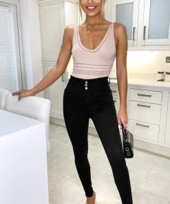 AX Paris Black High Waisted Skinny Jeans