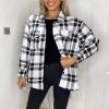 AX Paris Black And White Checked Shirt Jacket Coats & Jackets