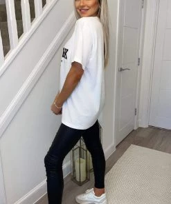 AX Paris White New York Slogan Oversized T-Shirt 7 AX Paris White New York Slogan Oversized T-Shirt