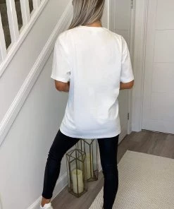 AX Paris White New York Slogan Oversized T-Shirt 8 AX Paris White New York Slogan Oversized T-Shirt