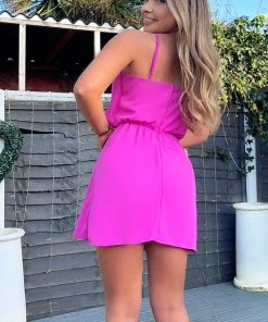 AX Paris Cerise High Neck Playsuit Jumpsuits And Playsuits