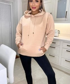 AX Paris Stone Quilted Hoodie Loungewear