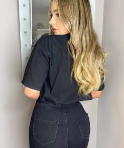 AX Paris Black California Printed T-Shirt