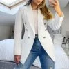 AX Paris Cream Military Style Blazer