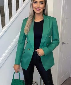 AX Paris Green Military Style Blazer