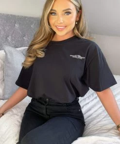 AX Paris Black Official Product Printed T-shirt Tops