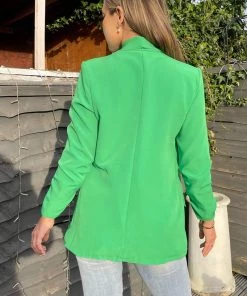 AX Paris Green Ruched Detail Sleeve Blazer