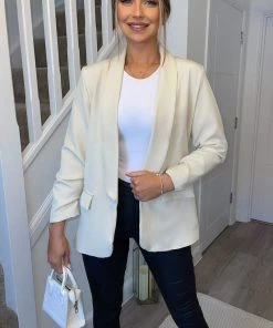 AX Paris Stone Ruched Detail Sleeve Blazer Coats & Jackets