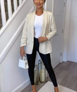 AX Paris Stone Ruched Detail Sleeve Blazer Coats & Jackets