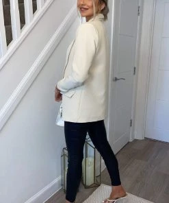 AX Paris Stone Ruched Detail Sleeve Blazer Coats & Jackets