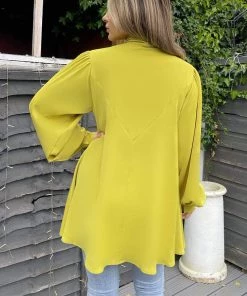 AX Paris Lime Tie Neck Shirt 8 AX Paris Lime Tie Neck Shirt