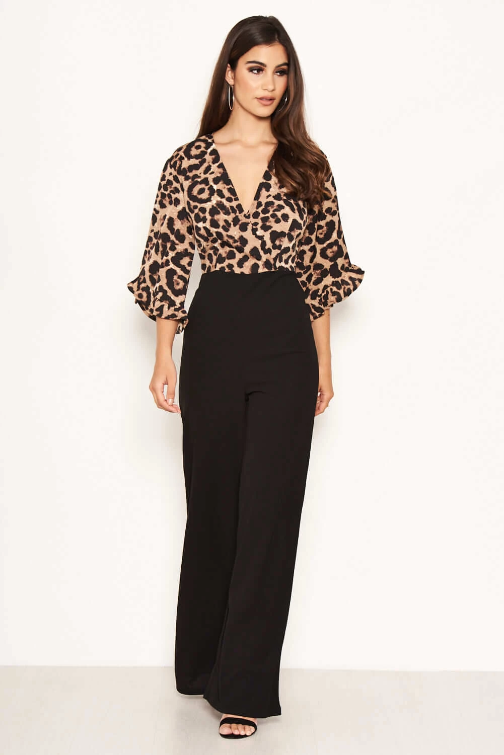 AX Paris 2 In 1 Leopard Print Frill Sleeve Jumpsuit Jumpsuits And Playsuits 4 AX Paris 2 In 1 Leopard Print Frill Sleeve Jumpsuit Jumpsuits And Playsuits