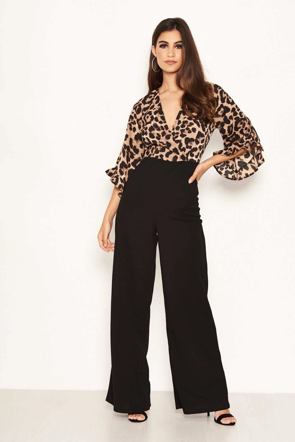 AX Paris 2 In 1 Leopard Print Frill Sleeve Jumpsuit Jumpsuits And Playsuits 1 AX Paris 2 In 1 Leopard Print Frill Sleeve Jumpsuit Jumpsuits And Playsuits