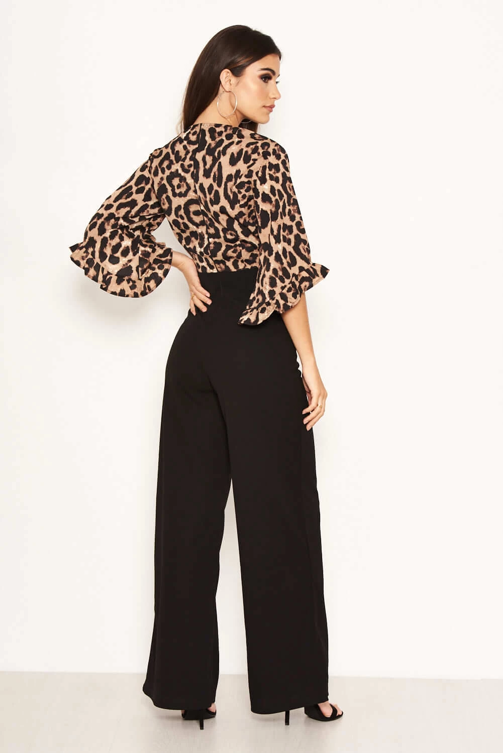 AX Paris 2 In 1 Leopard Print Frill Sleeve Jumpsuit Jumpsuits And Playsuits 3 AX Paris 2 In 1 Leopard Print Frill Sleeve Jumpsuit Jumpsuits And Playsuits