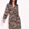 AX Paris Animal Print Wrap Dress Dresses