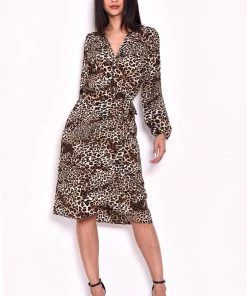 AX Paris Animal Print Wrap Dress Dresses