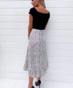 AX Paris Black 2 In 1 Milkmaid Neckline Wrap Midi Dress