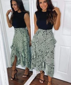 AX Paris Dresses Black 2 In 1 Padded Shoulder Midi Dress