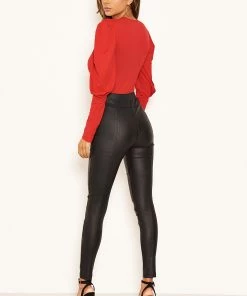 AX Paris Trousers & Leggings Black Faux Leather Leggings