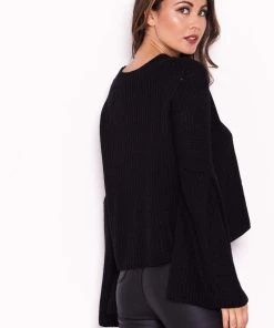 AX Paris Black Flare Sleeve Knitted Jumper 7 AX Paris Black Flare Sleeve Knitted Jumper