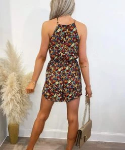 AX Paris Black Floral Drawstring Waist Playsuit Jumpsuits And Playsuits 10 AX Paris Black Floral Drawstring Waist Playsuit Jumpsuits And Playsuits