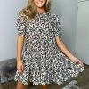 AX Paris Black Floral Print Smock Dress