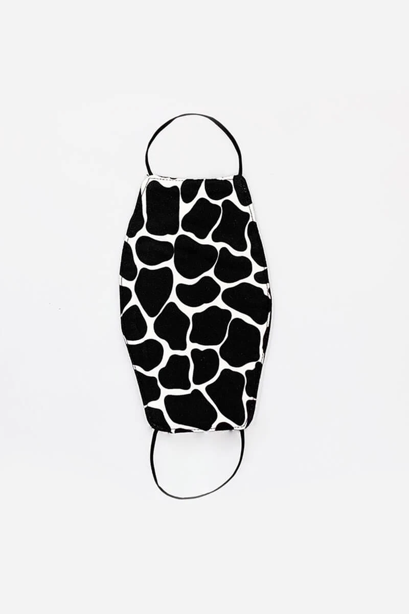 AX Paris Black Giraffe Printed Face Covering Accessories 3 AX Paris Black Giraffe Printed Face Covering Accessories