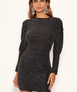 AX Paris Dresses Black Sparkle Bodycon Dress