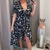 AX Paris Dresses Black Wrap Around Print Maxi Dress