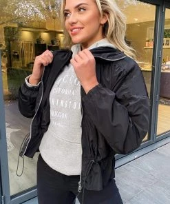 AX Paris Black Zip Up Bomber Jacket Coats & Jackets