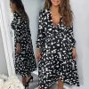 AX Paris Black And White Printed Wrap Midi Dress Dresses