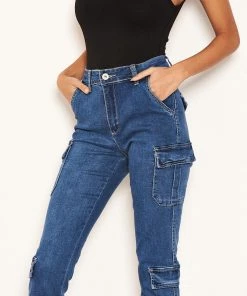 AX Paris Blue Combat Style Jeans