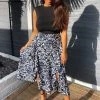 AX Paris Dresses Blue Printed Skirt 2 In 1 Midi Dress