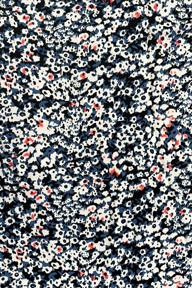 AX Paris Jumpsuits And Playsuits Blue Printed Wrap Tie Waist Playsuit 7 AX Paris Jumpsuits And Playsuits Blue Printed Wrap Tie Waist Playsuit