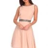 AX Paris Dresses Champagne Sequin Skater Dress