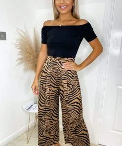 AX Paris Camel 2 In 1 Animal Print Jumpsuit