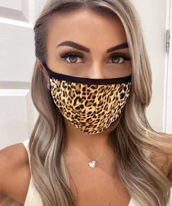 AX Paris Camel Animal Printed Face Covering