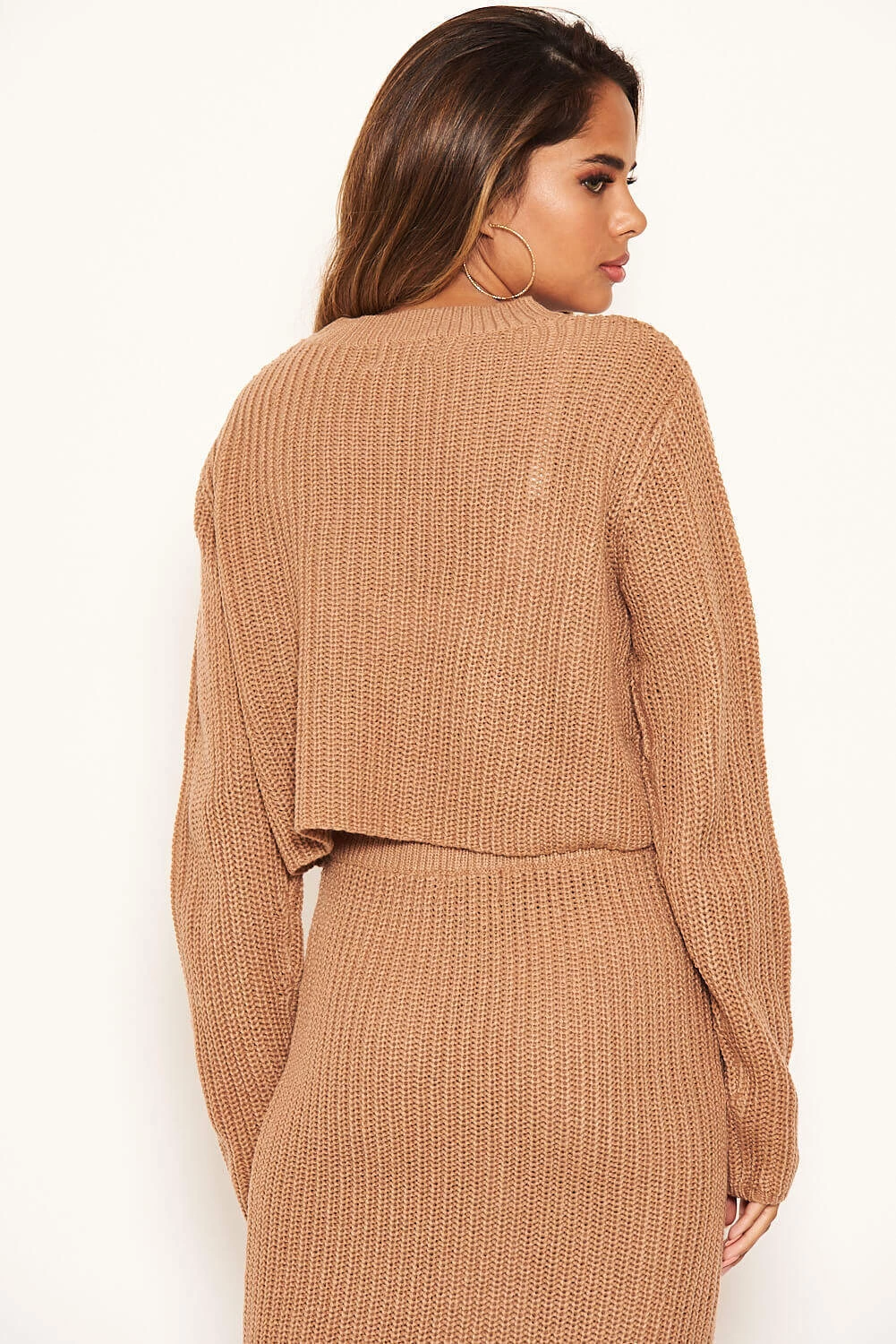AX Paris Camel Cropped Knitted Jumper 3 AX Paris Camel Cropped Knitted Jumper