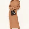AX Paris Skirts & Shorts Camel Knit Skirt