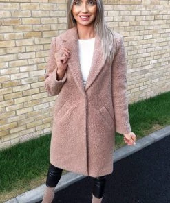 AX Paris Camel Long Teddy Coat Coats & Jackets