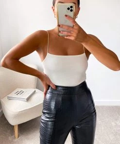 AX Paris Cream Cami Bodysuit Tops